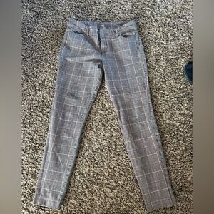 Old Navy Black Pink and White Plaid Pixie Pants